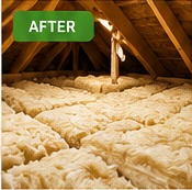 Illustration of loft with fresh insulation