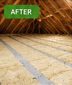 Illustration of renewed loft insulation