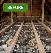 Illustration of loft before insulation