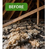 Illustration of old loft insulation