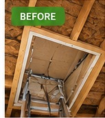 Illustration of loft hatch before improvements
